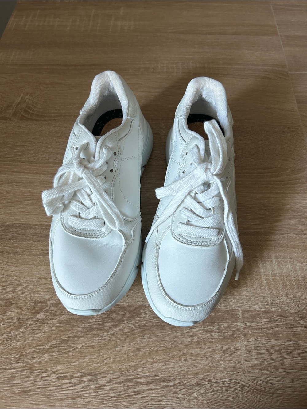 Women's Classic White Lace-Up Sneakers